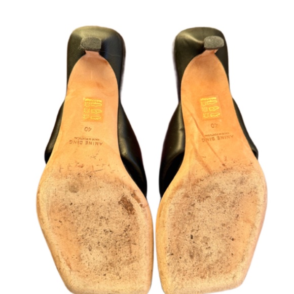 Anine Bing Viola Leather slip on kitten heel Sandal Size 10 or 40 EU - Picture 6 of 8